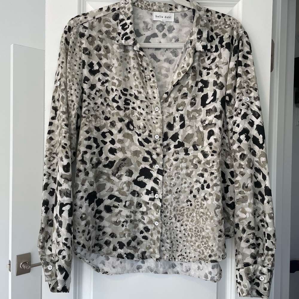 Bella Dahl Animal Print Button Down